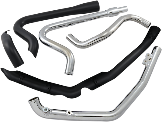 COBRA True Dual Headpipes - Black - Dresser  Glide  2017-2022 6257RB