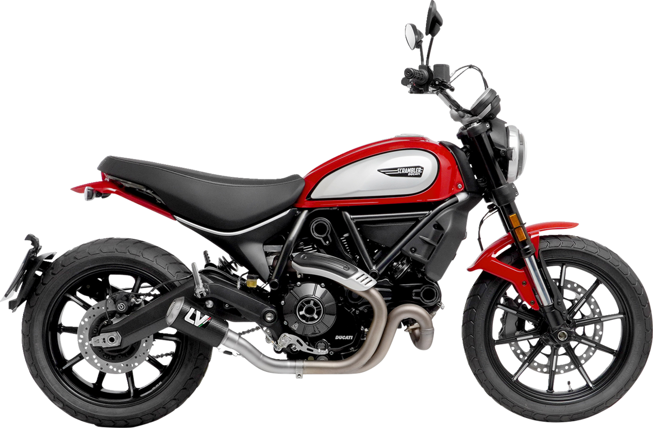LEOVINCE LV-10 Slip-On Muffler - Carbon Fiber Scrambler   2021-2022 15250C