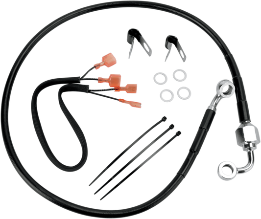 DRAG SPECIALTIES Brake Line - Rear - Black 640320-BLK