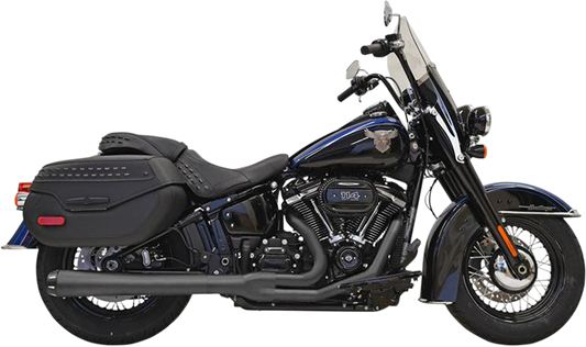 BASSANI XHAUST 2:1 Exhaust - Black Softail Heritage/Deluxe/l Sport Glide  2018-2023  1S91RB