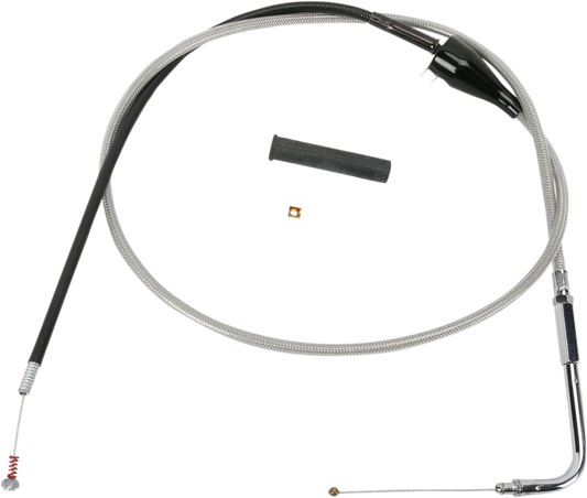 DRAG SPECIALTIES Idle Cable - Cruise - 48" - Braided 5343204B