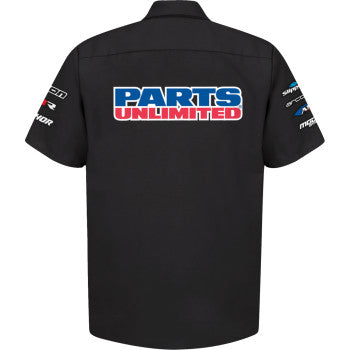 THROTTLE THREADS Parts Unlimited House 25 Shirt - Black - 4XL PSU38ST24BK4R