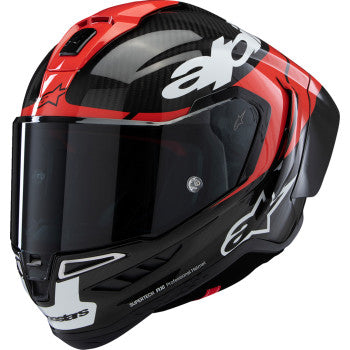 IN STOCK  ALPINESTARS Supertech R10 Helmet - Element - Carbon/Red/White - Large 8200324-1363-L