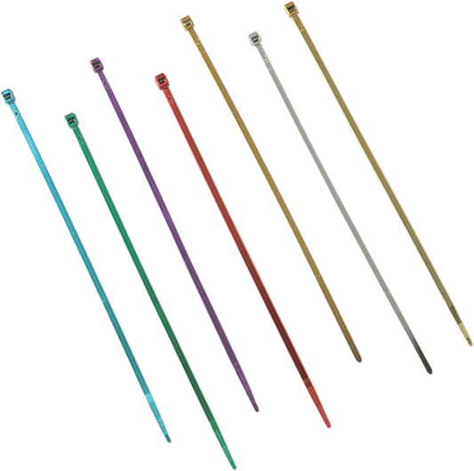 DRAG SPECIALTIES Cable Tie - 7" - Chrome - 10-Pack 10-6010C-10-HC3