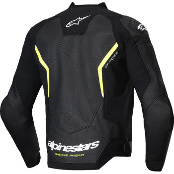 ALPINESTARS GP Force v2 Airflow Leather Jacket - Black/Yellow Fluo - US 48 / EU 58 3100326-155-58