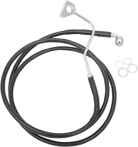 DRAG SPECIALTIES Brake Line - Front (Upper) - Black 615220-BLK