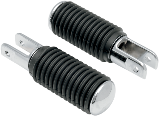 DRAG SPECIALTIES 5/8 Mount Pegs - Rubber - Chrome End 17-0445-BX-LB2