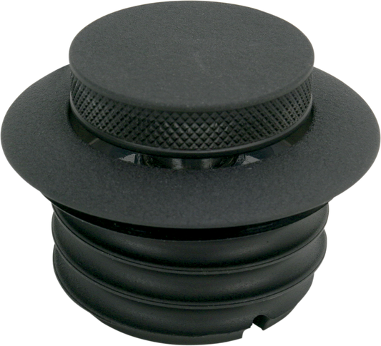 DRAG SPECIALTIES Gas Cap - Non-Vented Pop-Up - Black Wrinkle 03-329B-B