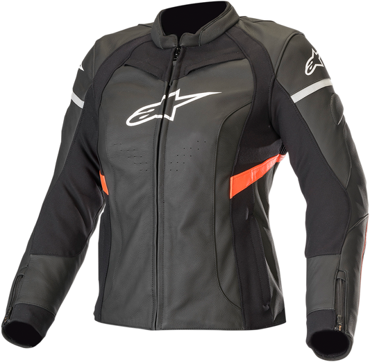ALPINESTARS Stella Kira Leather Jacket - Black/Red - US 2 / EU 38 3112019-1030-38