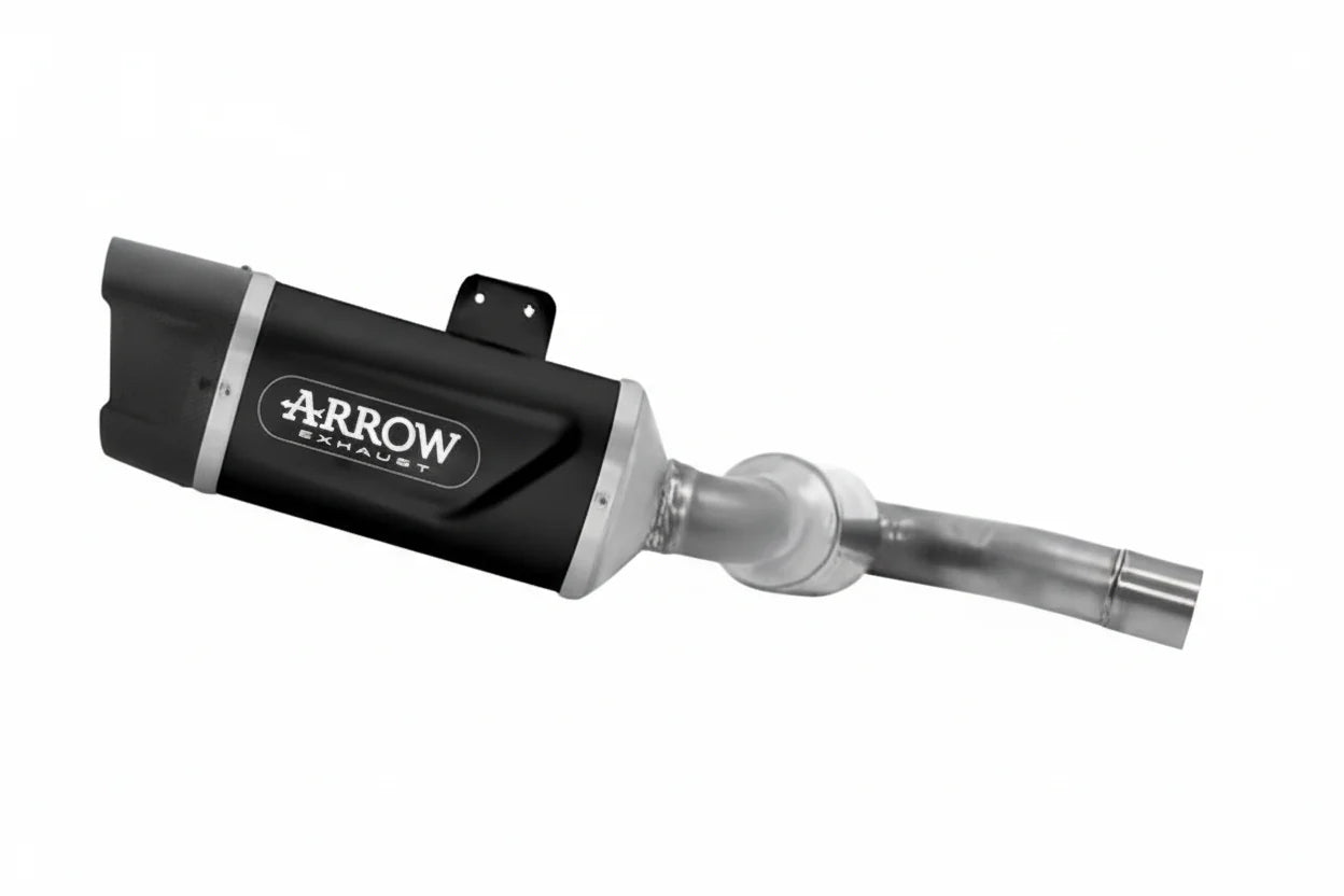 BMW F900R E5+ 2025 INDY RACE EVO ALUMINIUM DARK EXHAUST - 77502AKN