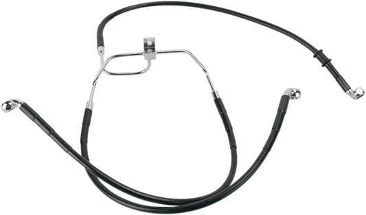 DRAG SPECIALTIES Brake Line - Front (Lower/Upper) - Black 660325BLK
