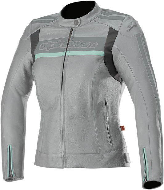 IN STOCK ALPINESTARS Stella Dyno v2 Jacket - Gray/Aqua - US 2 / EU 38 3112518-904-38 004025524 2813-0798