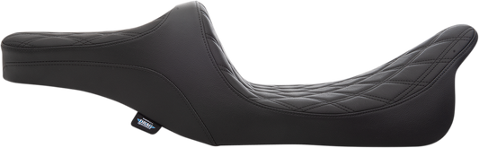 DRAG SPECIALTIES Predator III 2-Up Seat - Double Diamond - Black Thread FIT 99-07 FLHR,06-07 FLHX 0801-1308