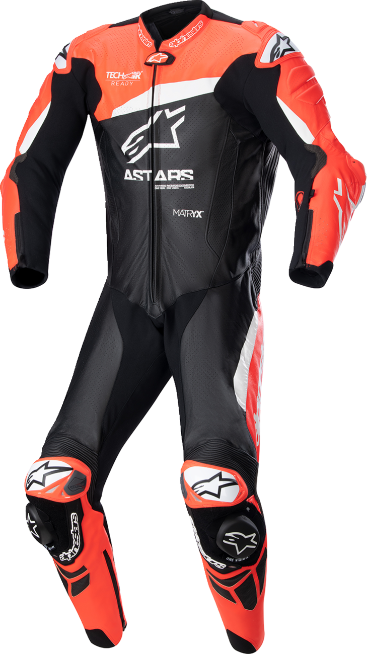 IN STOCK ALPINESTARS GP Plus v4 Leather Suit - Black/Red Fluo/White - US 46 / EU 56 3150523132156