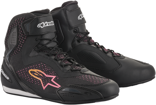 ALPINESTARS Stella Faster-3 Rideknit Shoes - Black/Yellow/Pink - US 7 251052014397