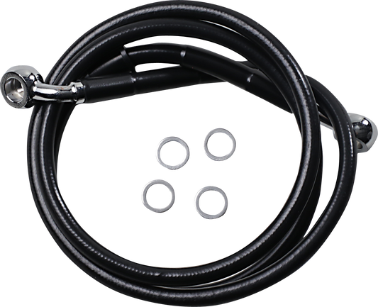 DRAG SPECIALTIES Brake Line - +2" - Black - XL 618763-2BLK