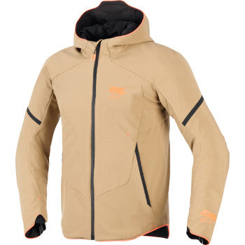 ALPINESTARS Aeroshell Waterproof Jacket - Dark Khaki/Black/Orange Fluo - 3XL 3200226-8038-3X