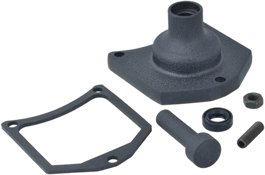 DRAG SPECIALTIES Solenoid End Cover - Starter Button - Black Wrinkle 79-4008