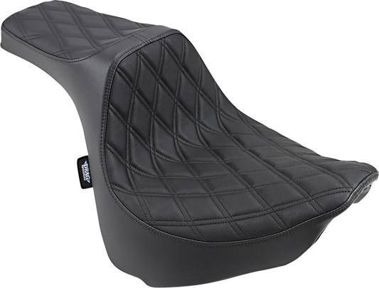 DRAG SPECIALTIES Predator III Seat - Double Diamond - Black Stitched - FXFB/S '18-'22 0802-1072