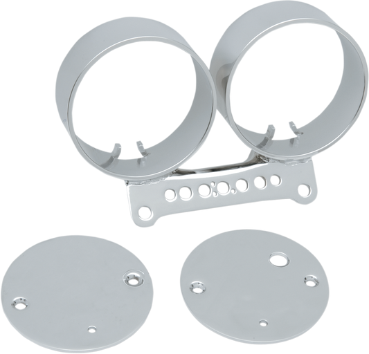 DRAG SPECIALTIES Dual Gauge Bracket - Chrome T21-6924