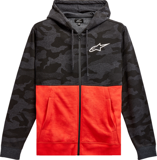 ALPINESTARS Camo Block Hoodie - Charcoal Heather/Warm Red - Large 1213510501816L