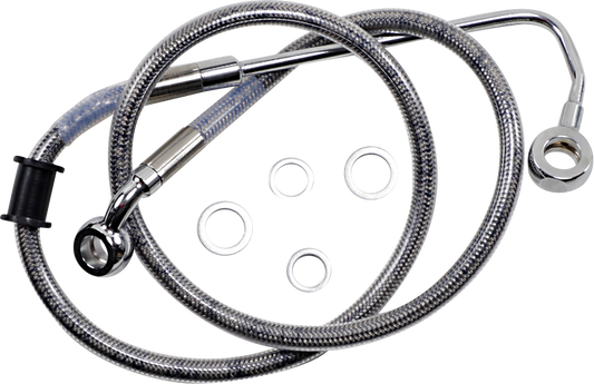 DRAG SPECIALTIES Brake Line - +2" - Stainless Steel - '15-'17 Softail 618300-2
