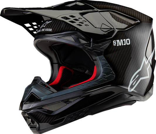 IN STOCK ALPINESTARS Supertech M10 Helmet - Solid - MIPS® - Gloss Black Carbon - XL 8300323-1188-XL