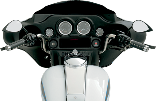 DRAG SPECIALTIES Mirror - Tear Drop - Black - Long Stem 0640-0689