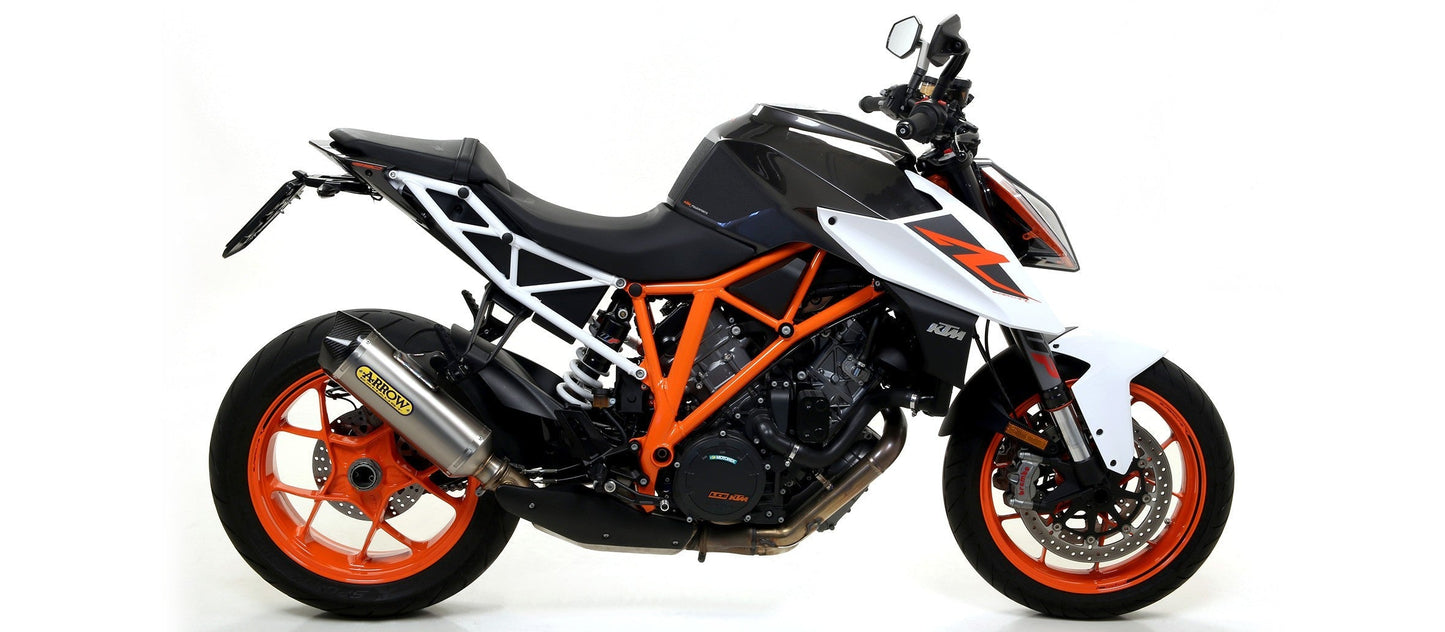 Arrow Ktm 1290 Super Duke R 2014-2024 Homologated Titanium Race-Tech Silencer With Carbon End Cap For Original Collectors 71820pk