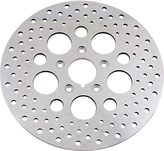 DRAG SPECIALTIES Drilled Brake Rotor - Front - 11.5" - Harley-Davidson 060176ASP-BC648