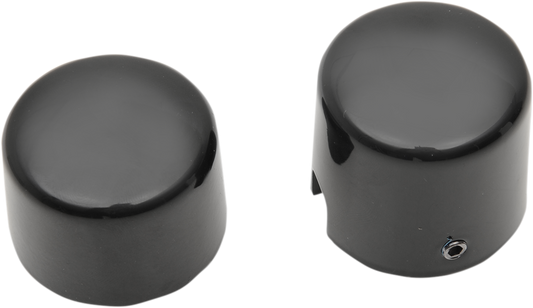 DRAG SPECIALTIES Axle Caps - Black - Rear - '00-'07 Softail FITS 00-07 SOFTAIL W16-0333GB