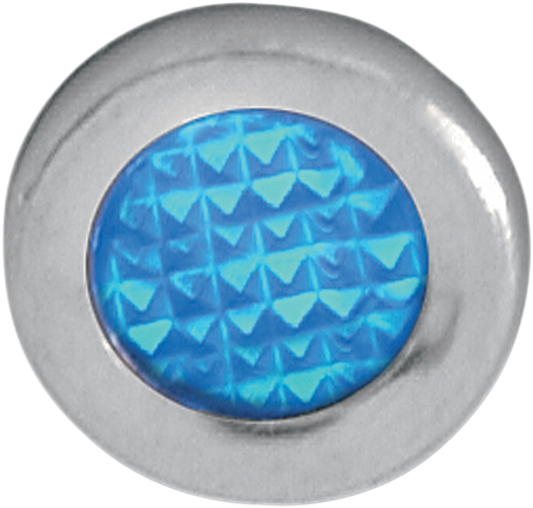 DRAG SPECIALTIES Snap-In Indicator Light - Blue - Stainless Steel Bezel 162606