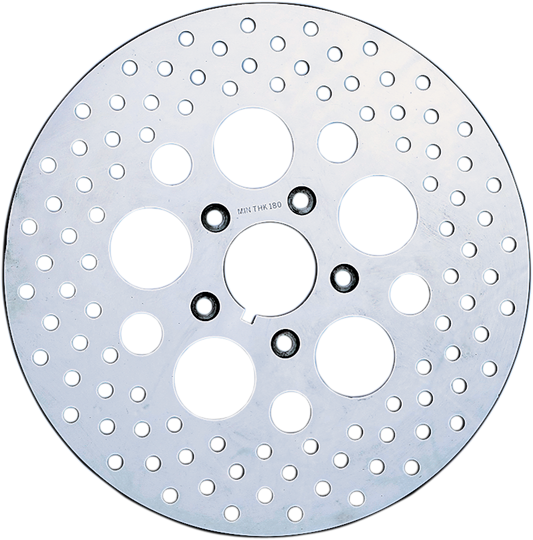 DRAG SPECIALTIES Drilled Brake Rotor - Rear - 11.5" - Harley-Davidson 060171ASP-BC648
