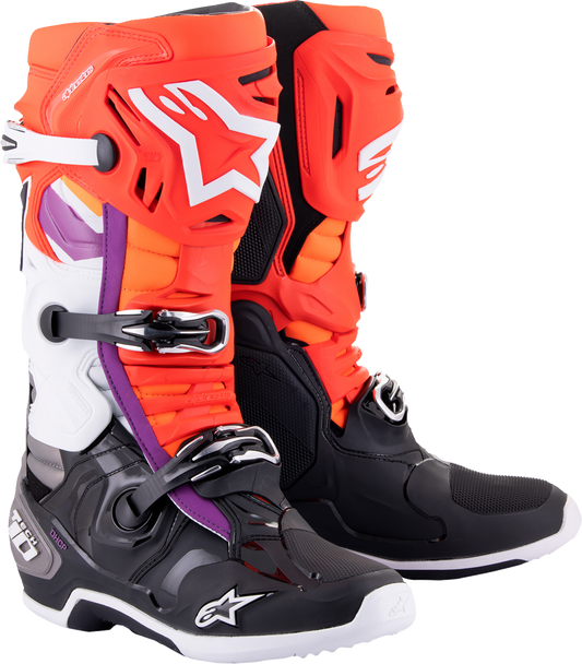 ALPINESTARS Tech 10 Boots - Black/Red/Orange/White - US 8 2010020-1332-8