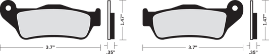 DRAG SPECIALTIES Organic Brake Pads - Street 500/750 XG FAD643
