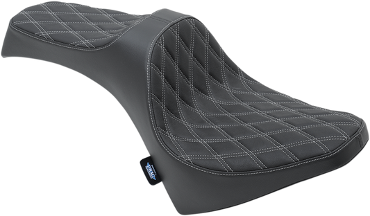 DRAG SPECIALTIES Predator III Seat - Double Diamond - Silver Stitching - '15-'22 Scout 0810-2120