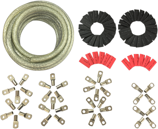 DRAG SPECIALTIES Custom Battery Cable Kit - Harley Davidson - Clear E25-0092CK