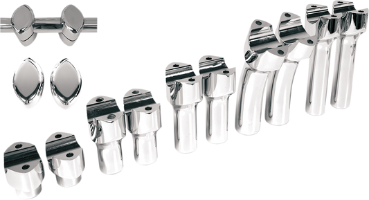 DRAG SPECIALTIES Risers - Big Buffalo - 4" - Chrome 0602-0468
