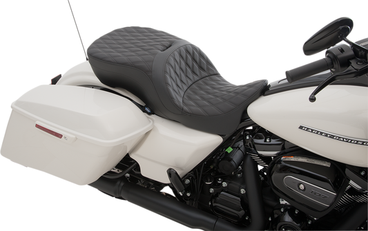 DRAG SPECIALTIES Touring Seat - Double Diamond - Forward - FL '09-'22 0801-1110