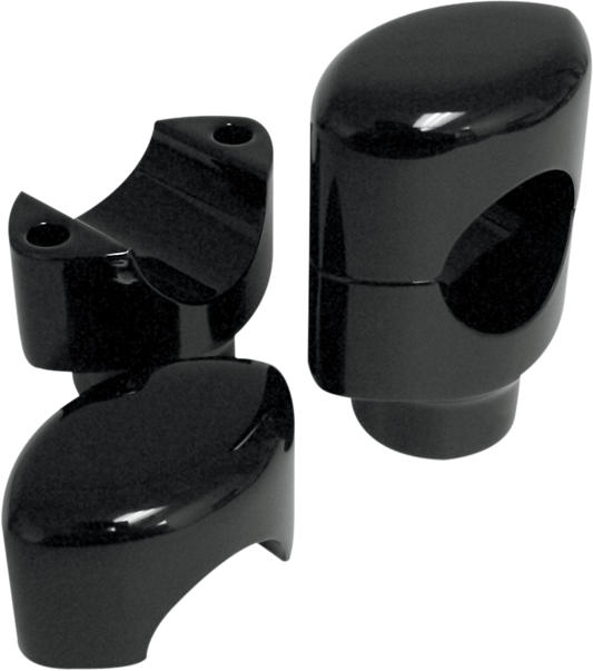 DRAG SPECIALTIES Risers - Big Buffalo - 1-1/2" - Black 0602-0466