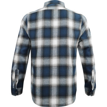 THROTTLE THREADS Parts Unlimited Flannel 25 Shirt - Blue/Black - Large PSU39ST61BLLR