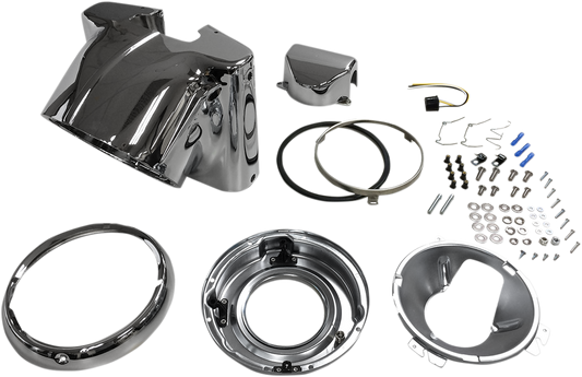 DRAG SPECIALTIES 7" Nacelle Headlight Kit - Chrome Harley-Davidson L20-0629C