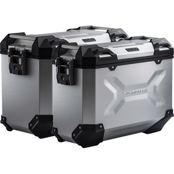 SW-MOTECH TRAX ADV Aluminum Case System - Silver - Kawasaki Versys 650 '14-'24 KFT.08.518.70100/S