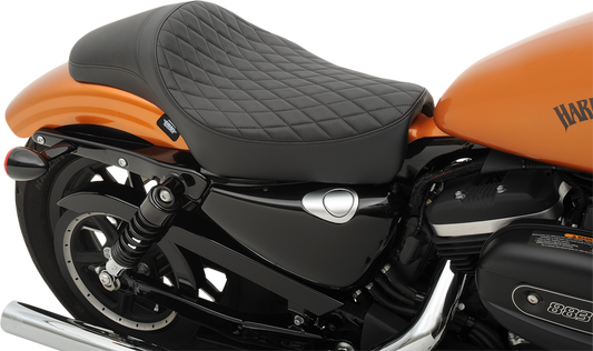 DRAG SPECIALTIES Extended Predator Seat - Diamond - '04-'20 XL NO RUBBER BUMPERS 0804-0611