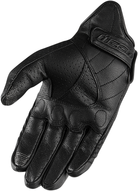 ICON Pursuit Classic™ Perforated Gloves - Black - Medium 3301-3831