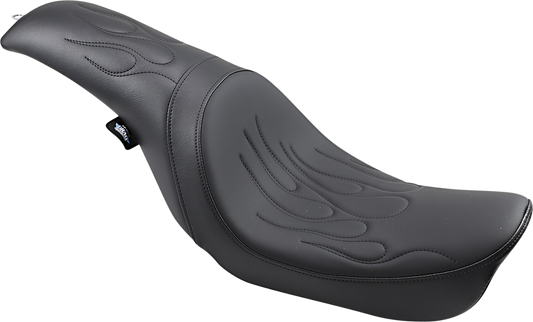 DRAG SPECIALTIES Predator Seat - Flame Stitched - '06-'17 Dyna 0803-0290