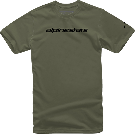 ALPINESTARS Linear Wordmark T-Shirt - Military/Black - Large 1212720206910L
