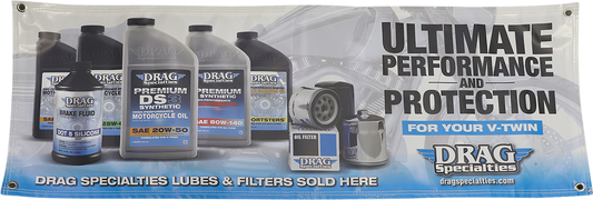 DRAG SPECIALTIES Drag Oil Banner - 4' x 18" DS OIL 3/21