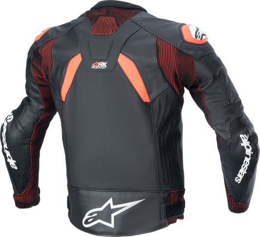 ALPINESTARS GP Plus R v4 Rideknit® Leather Jacket - Black/Red Fluo/White - 58 3100324-1321-58