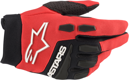 ALPINESTARS Youth Full Bore Gloves - Bright Red/Black - Large 3543622-3031-L